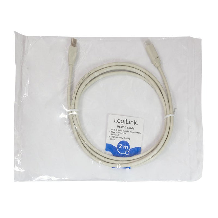 EAN 4052792053166 - LogiLink CU0161 cable USB USB 2.0 2 m USB C USB B Gris imagen 4