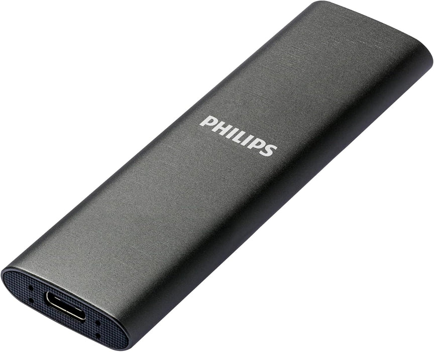 Disco M.2 Externo Philips 1tb Usb-C/Usb3.0 540mb Ultra Slim Gris