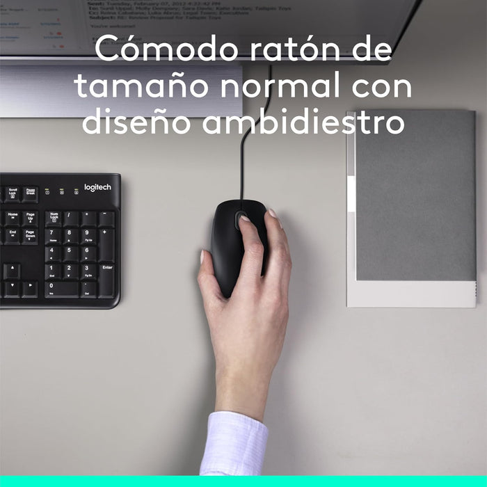 Teclado Español + Raton Logitech Mk120 Usb Negro - 920-002550