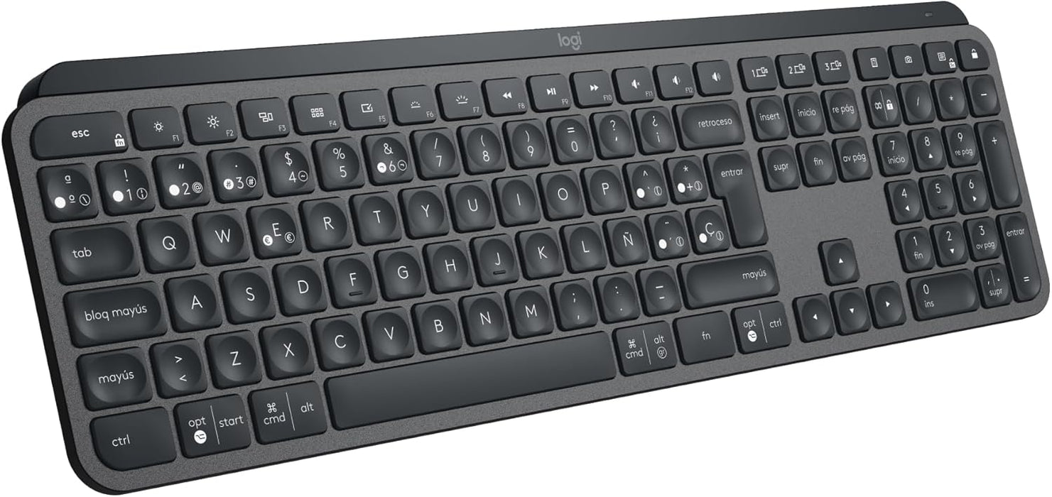 Teclado Español Logitech Mx Keys S Inalámbrico Bluetooth Qwerty Grafito
