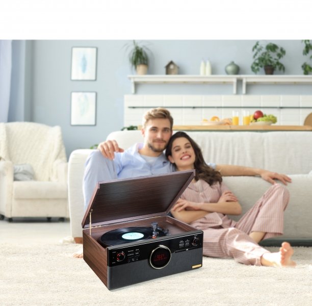 EAN 4260358124360 - Technaxx TX-137 Tocadiscos de tracción por correa Negro, Madera Semiautomático imagen 10