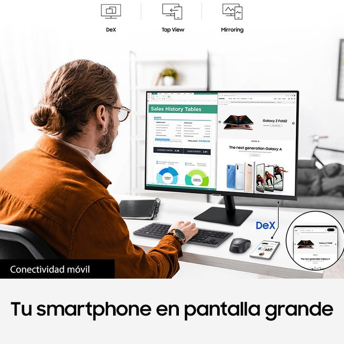 EAN 8806092182141 - Samsung S27AM500NR pantalla para PC 68,6 cm (27") 1920 x 1080 Pixeles Full HD LCD Negro imagen 8
