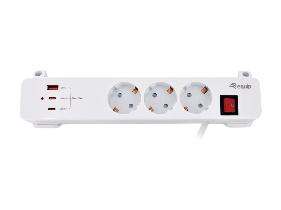 EAN 4015867243978 - Equip 245556 base múltiple 2 m 3 salidas AC Interior Blanco imagen 1