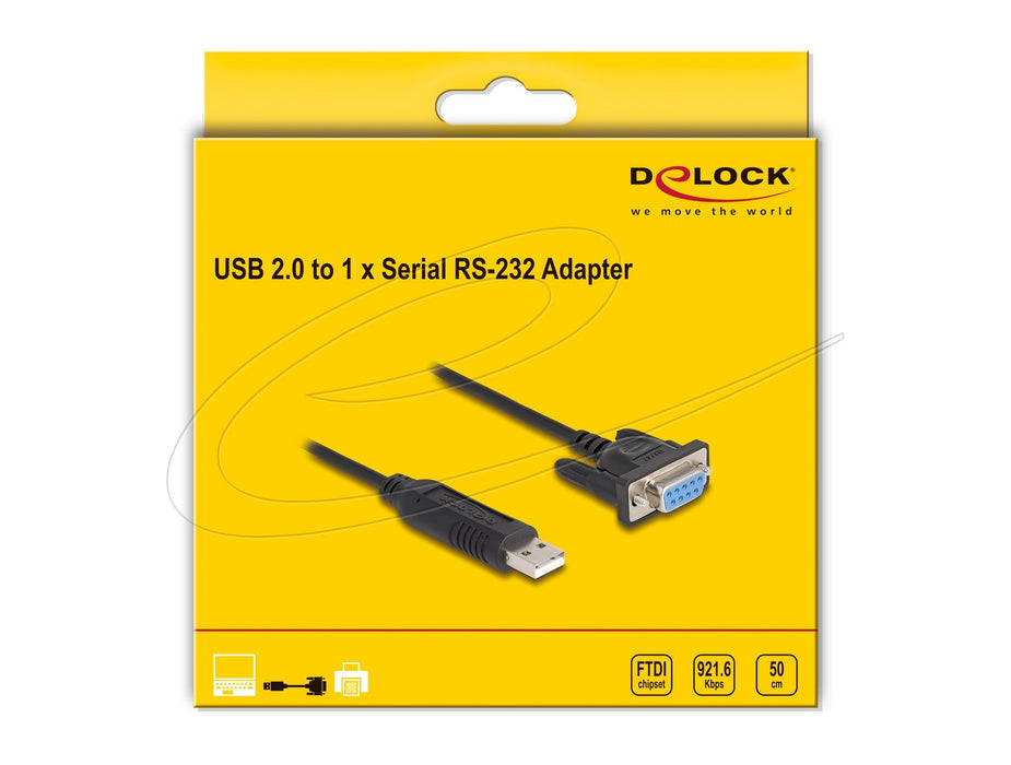 EAN 4043619673810 - DeLOCK 67381 cable USB USB 2.0 0,5 m USB A Negro imagen 3
