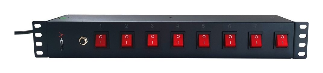 EAN 8059018367829 - Techly I-CASE STRIP-815I unidad de distribución de energía (PDU) 8 salidas AC 1.5U Negro imagen 4