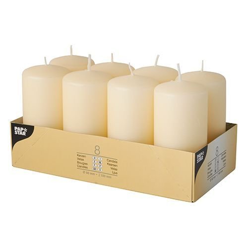 EAN 4002911179819 - Papstar 17981 vela Cilindro Crema de color 8 pieza(s) imagen 1