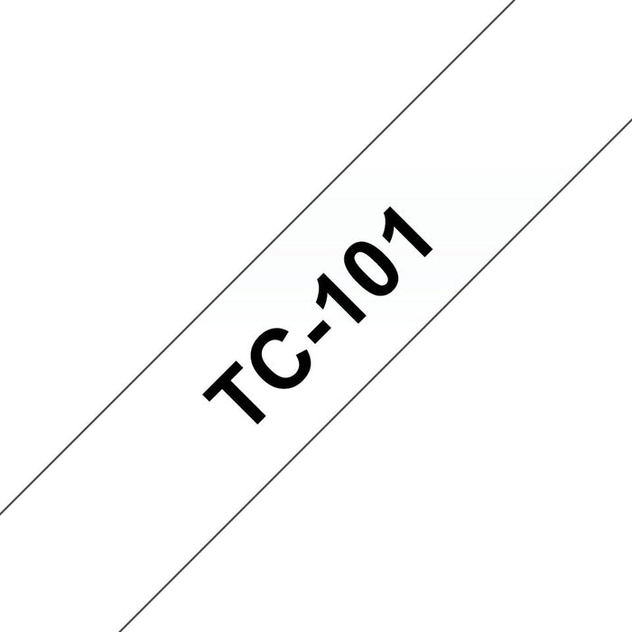 EAN 4977766050487 - Brother TC-101 cinta para impresora de etiquetas Negro sobre transparente imagen 1