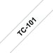 EAN 4977766050487 - Brother TC-101 cinta para impresora de etiquetas Negro sobre transparente imagen 1