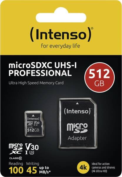 EAN 4034303037674 - Intenso 3433493 memoria flash 512 GB MicroSDXC UHS-I Clase 10 imagen 3