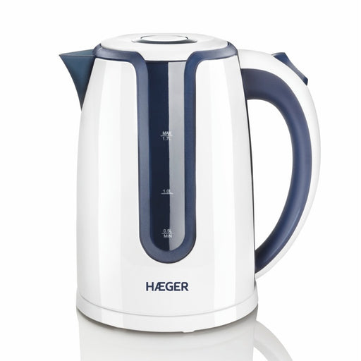 EAN 5608475013478 - Haeger EK-22B.018A tetera eléctrica 1,7 L 2200 W Azul, Blanco imagen 1