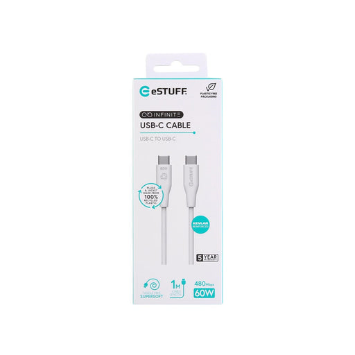 EAN 5715063042274 - eSTUFF ES604170 cable USB USB 2.0 1 m USB C Blanco imagen 2