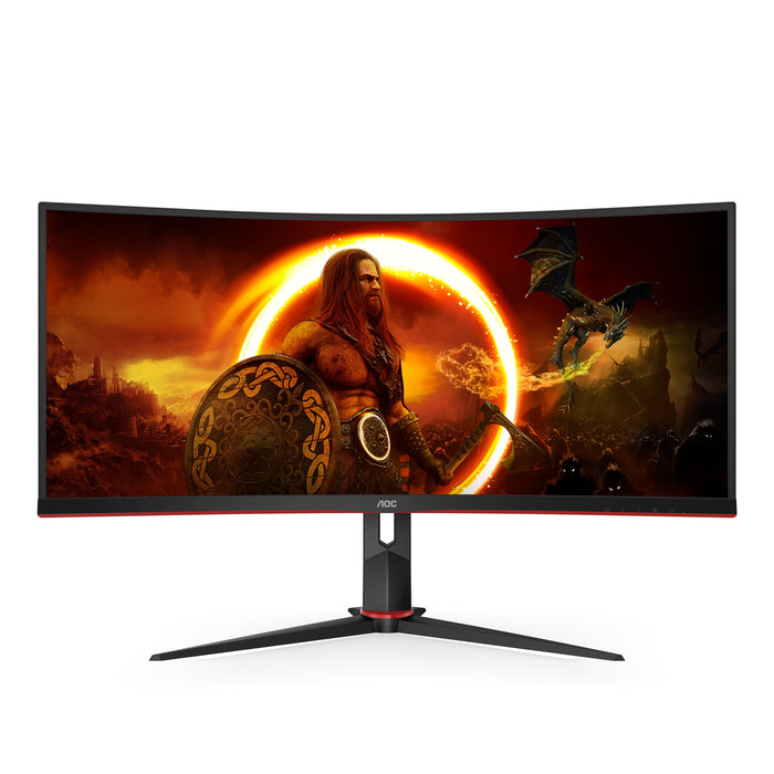EAN 4038986117005 - AOC G2 CU34G2X/BK pantalla para PC 86,4 cm (34") 3440 x 1440 Pixeles Quad HD LED Negro, Rojo imagen 4