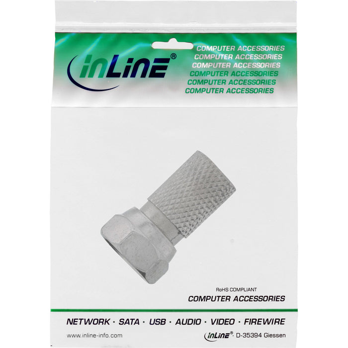 EAN 4043718023875 - InLine 69912 cambiador de género para cable F Acero inoxidable imagen 3