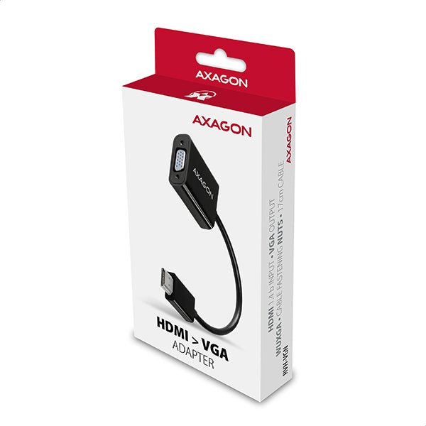 EAN 8595247904393 - Axagon RVH-VGN adaptador de cable de vídeo 0,15 m HDMI tipo A (Estándar) VGA (D-Sub) Negro imagen 8