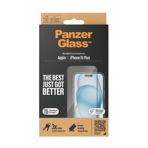 EAN 5711724028113 - PanzerGlass ® Screen Protector iPhone 15 Plus | Ultra-Wide Fit w. EasyAligner Protector de pantalla Apple imagen 2
