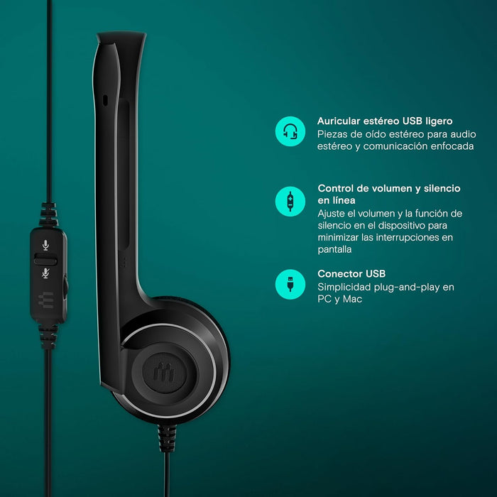 Auriculares Epos/Sennheiser Micro Pc 8 Biaural Usb