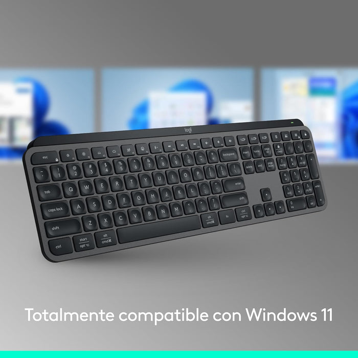 Teclado Español Logitech Mx Keys S Inalámbrico Bluetooth Qwerty Grafito