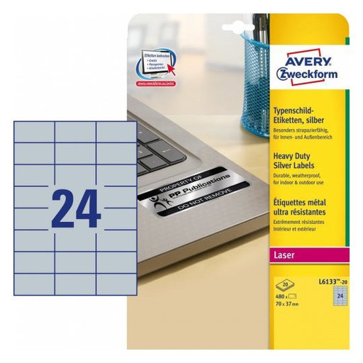 EAN 4004182049839 - Avery L6133-20 etiqueta de impresora Plata Etiqueta para impresora autoadhesiva imagen 1