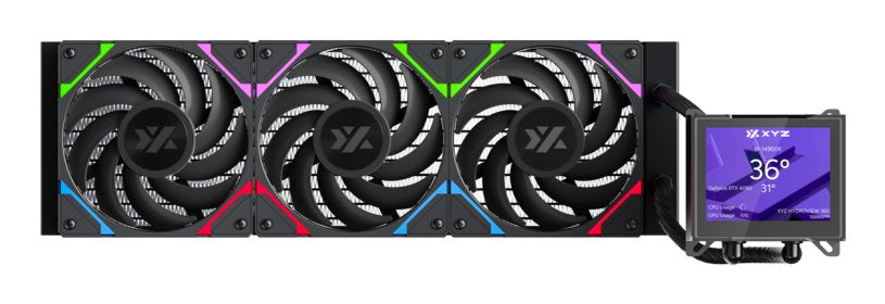 EAN 6978262010492 - XYZ HYDROVIEW AIO 360 Procesador Sistema de refrigeración líquida todo en uno 12 cm Negro 1 pieza(s) imagen 2