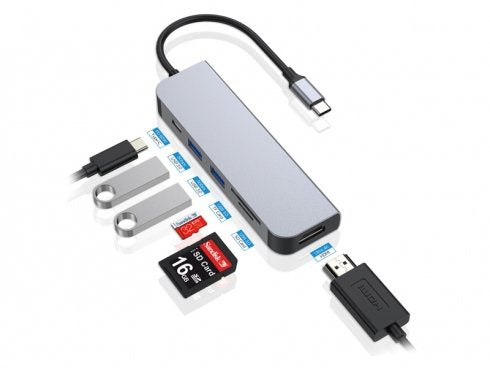 EAN 4015867222812 - Conceptronic DONN02G base para portátil y replicador de puertos USB 3.2 Gen 1 (3.1 Gen 1) Type-C Aluminio imagen 4