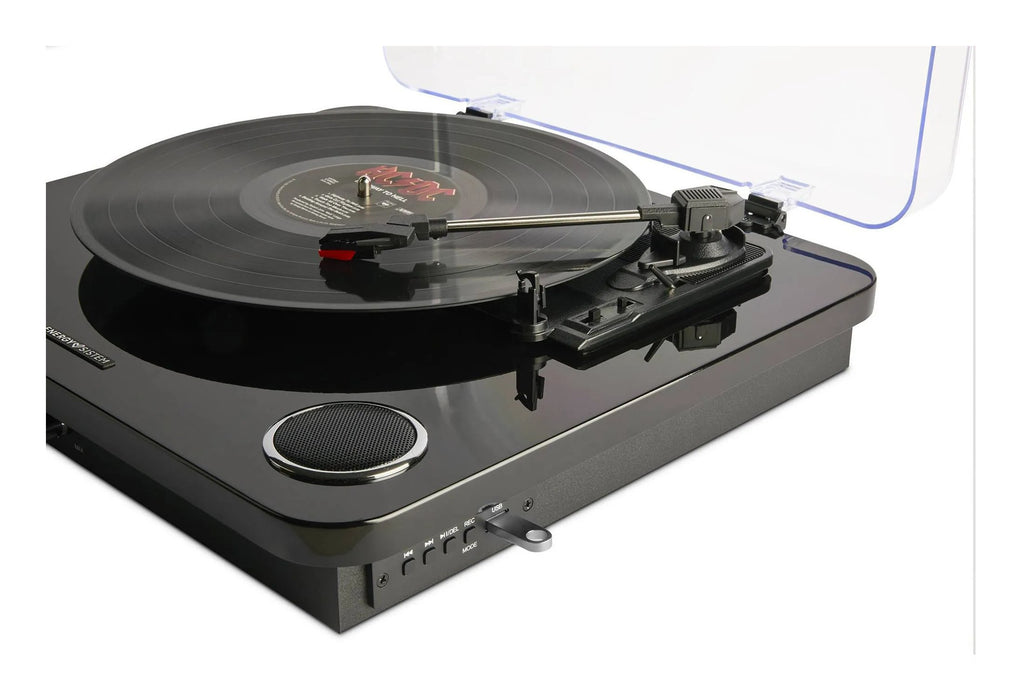 EAN 8432426459438 - Energy Sistem BlackSpin Tocadiscos de tracción por correa Negro, Transparente imagen 4