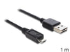 EAN 4043619833665 - DeLOCK EASY-USB 2.0-A - USB 2.0 micro-B, 1m cable USB USB A Micro-USB B Negro imagen 1