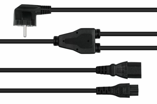 EAN 4066857000354 - Kabelmeister SK0135-S020 cable de transmisión Negro 2 m Enchufe tipo E+F C13 coupler + C5 coupler imagen 2