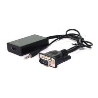 EAN 7611990148660 - VALUE 12.99.3117 adaptador de cable de vídeo 0,15 m HDMI tipo A (Estándar) VGA (D-Sub) + 3,5mm Negro imagen 1