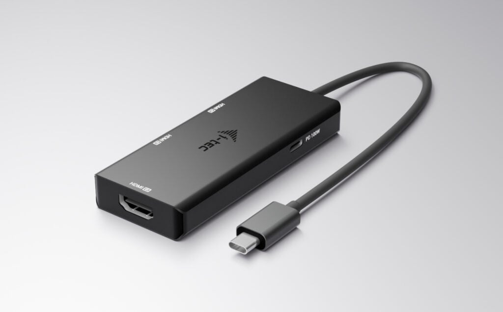 EAN 8595611707735 - i-tec C31TRIPLE4KHDMIPD adaptador de cable de vídeo 0,2 m USB Tipo C 3 x HDMI Negro imagen 3