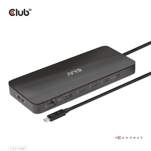 EAN 8719214472603 - CLUB3D CSV-1581 base para portátil y replicador de puertos Thunderbolt 4 Negro imagen 1