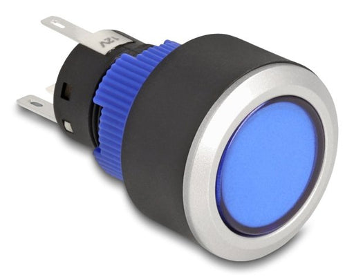 EAN 4043619220496 - DeLOCK 22049 interruptor eléctrico Interruptor pulsador Negro, Azul, Plata imagen 1