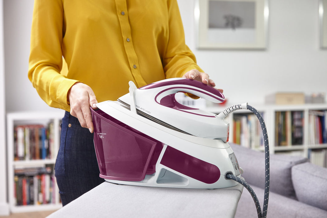EAN 3121040069509 - Tefal Express Anti-Calc SV8054 2800 W 1,8 L Suela de Durilium Púrpura, Blanco imagen 9