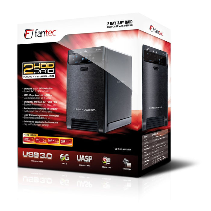 EAN 4250273418262 - Fantec QB-X2US3R unidad de disco multiple 0 TB Torre Negro imagen 6