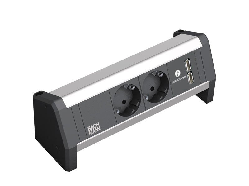 EAN 4016514062782 - Bachmann DESK 1 base múltiple 2 salidas AC Interior Negro, Plata imagen 1