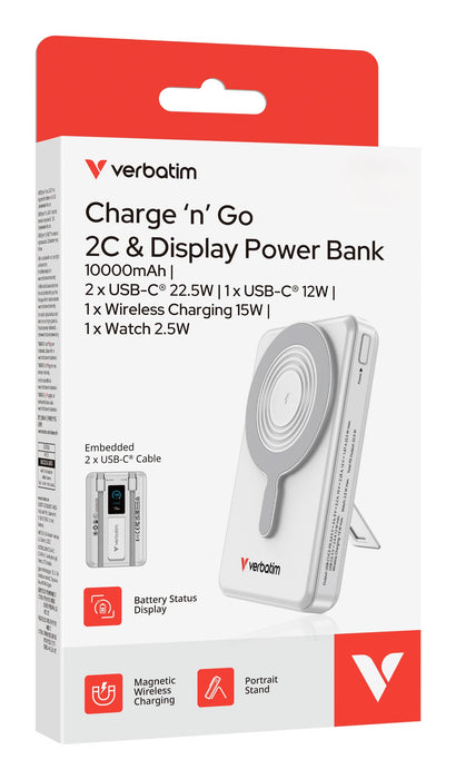 EAN 0023942322733 - Verbatim 32273 batería externa Polímero de litio 10000 mAh Cargador inalámbrico Plata imagen 4
