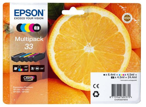EAN 8715946602370 - Epson Oranges C13T33374011 cartucho de tinta 1 pieza(s) Original Rendimiento estándar Negro, Foto negro,  imagen 1