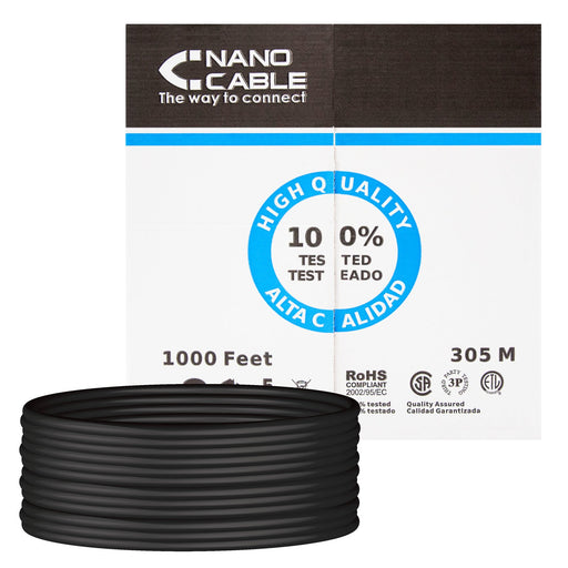EAN 8433281007628 - Nanocable 10.20.0304-EXT-BK cable de red Negro Cat5e U/UTP (UTP) imagen 1