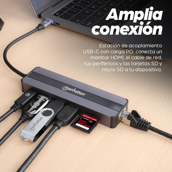 EAN 0766623153928 - Manhattan 153928 base para portátil y replicador de puertos Alámbrico USB 3.2 Gen 1 (3.1 Gen 1) Type-C Ne imagen 10