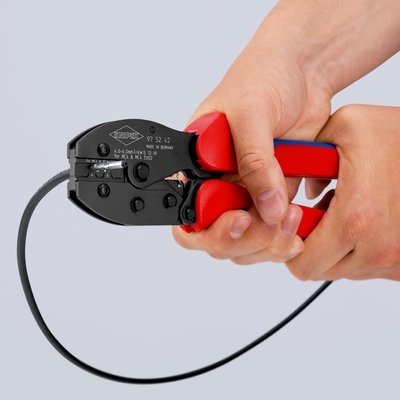 EAN 4003773092162 - Knipex 97 52 42 SB crimpadora Herramienta para prensar Azul, Rojo imagen 15