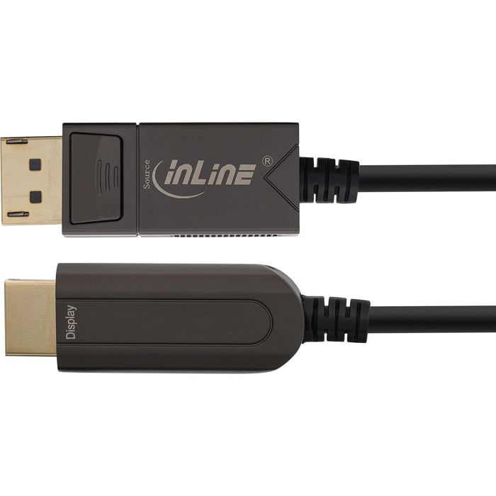 EAN 4043718303946 - InLine 17180B adaptador de cable de vídeo 15 m DisplayPort HDMI Negro imagen 2
