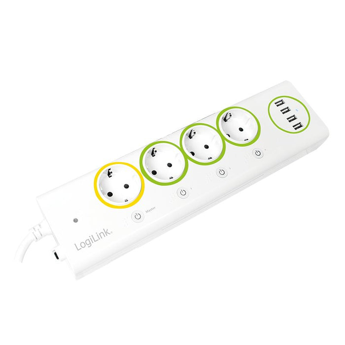 EAN 4052792039870 - LogiLink PA0130 base múltiple 1,5 m 4 salidas AC Interior Blanco imagen 1
