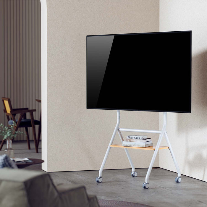 EAN 8435739902363 - AISENS FT86FE-331 soporte para pantalla de señalización 2,18 m (86") Blanco, Madera imagen 4