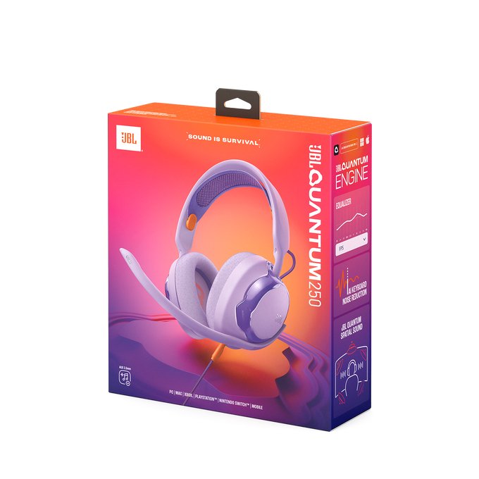 EAN 1200130022173 - JBL Quantum 250 Auriculares Alámbrico Diadema Juego Púrpura imagen 6