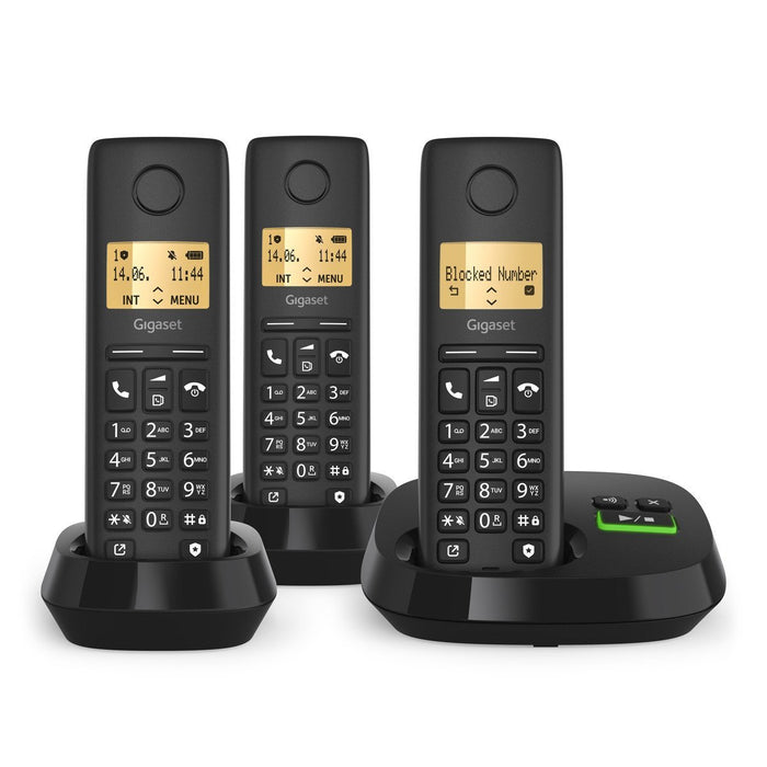 EAN 4250366871530 - Gigaset PURE 100 AM Trio Teléfono DECT/analógico Identificador de llamadas Negro imagen 4