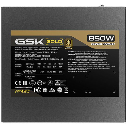 EAN 0761345201469 - Antec 0-761345-20146-9 unidad de fuente de alimentación 850 W 20+4 pin ATX ATX Negro imagen 5