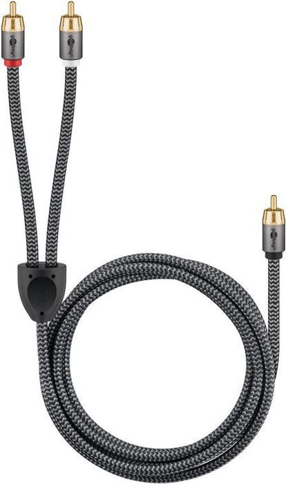 EAN 4040849653032 - Goobay 65303 cable de audio 10 m 2 x RCA RCA Negro, Plata imagen 5