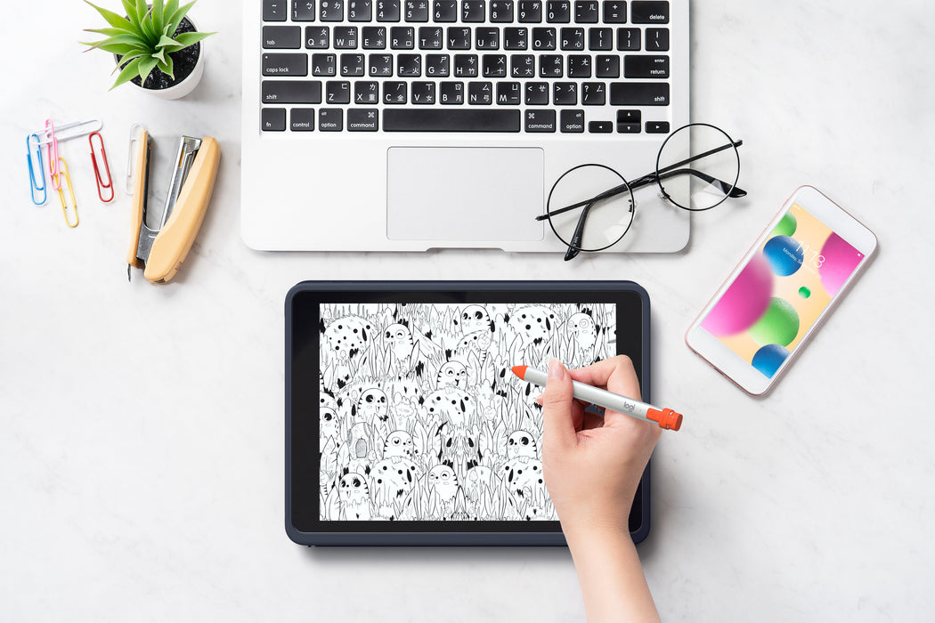 EAN 5099206089785 - Logitech 920-009657 teclado para móvil AZERTY Francés Smart Connector Azul imagen 10