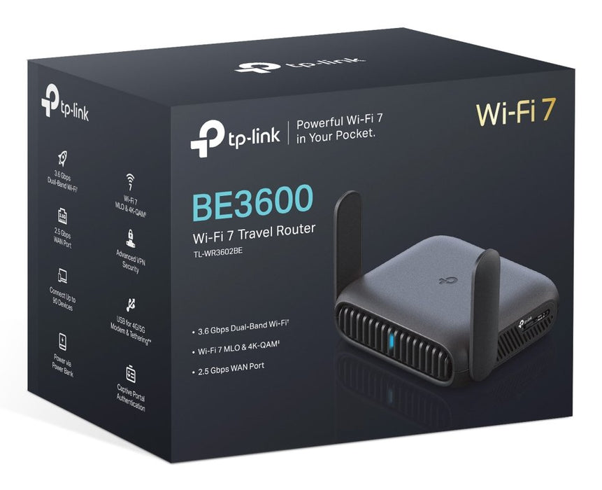 EAN 1210002604116 - TP-Link BE3600 Wi-Fi 7 router inalámbrico 2.5 Gigabit Ethernet Doble banda (2,4 GHz / 5 GHz) Negro imagen 5