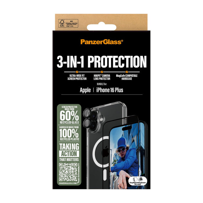 EAN 5715685003400 - PanzerGlass ® 3-in-1 Protection Bundle iPhone 16 Plus Protector de pantalla Apple 1 pieza(s) imagen 3