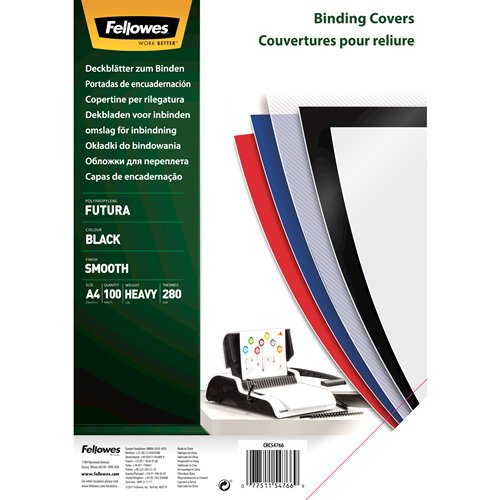 EAN 0077511547669 - Fellowes 5476603 cubierta A4 Polipropileno (PP) Negro 100 pieza(s) imagen 1